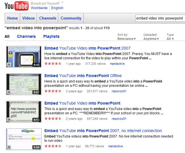 Embeber Vídeos Do YouTube Directamente No PowerPoint