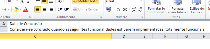 Excel Quebra de Linha –  word wrap