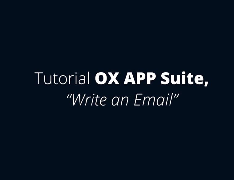 OX APP Suite – Escrever um email
